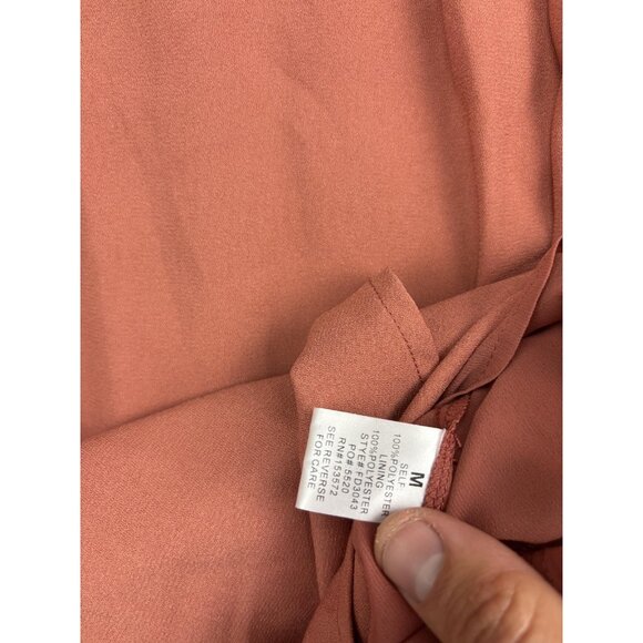 Bohme Dress Womens Medium Rose Drop Sly Fitted Midi Sleeveless Wrap Tulip Hem - Picture 9 of 10